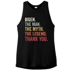 Biden Man Myth Legend Thank You Joe Biden President American Ladies PosiCharge Tri-Blend Wicking Tank