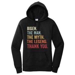 Biden Man Myth Legend Thank You Joe Biden President American Women's Pullover Hoodie