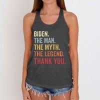 Biden Man Myth Legend Thank You Joe Biden President American Women's Knotted Racerback Tank