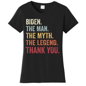 Biden Man Myth Legend Thank You Joe Biden President American Women's T-Shirt