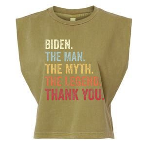 Biden Man Myth Legend Thank You Joe Biden President American Garment-Dyed Women's Muscle Tee