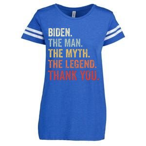 Biden Man Myth Legend Thank You Joe Biden President American Enza Ladies Jersey Football T-Shirt