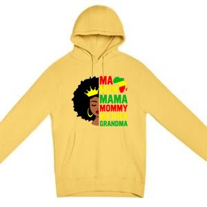 Black Mom Mama Mother Juneteenth Mother's Day Black History Cool Gift Premium Pullover Hoodie