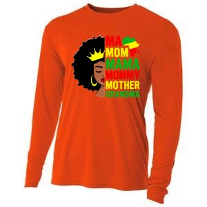 Black Mom Mama Mother Juneteenth Mother's Day Black History Cool Gift Cooling Performance Long Sleeve Crew