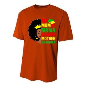 Black Mom Mama Mother Juneteenth Mother's Day Black History Cool Gift Performance Sprint T-Shirt