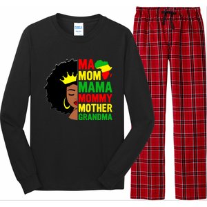 Black Mom Mama Mother Juneteenth Mother's Day Black History Cool Gift Long Sleeve Pajama Set