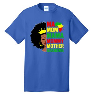 Black Mom Mama Mother Juneteenth Mother's Day Black History Cool Gift Tall T-Shirt