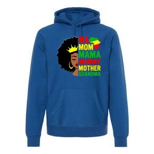 Black Mom Mama Mother Juneteenth Mother's Day Black History Cool Gift Premium Hoodie