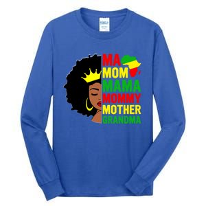 Black Mom Mama Mother Juneteenth Mother's Day Black History Cool Gift Tall Long Sleeve T-Shirt