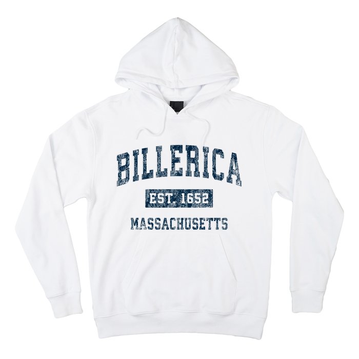 Billerica Massachusetts Ma Vintage Sports Design Hoodie