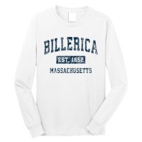 Billerica Massachusetts Ma Vintage Sports Design Long Sleeve Shirt