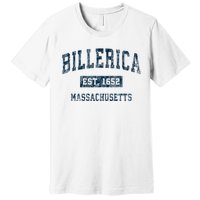 Billerica Massachusetts Ma Vintage Sports Design Premium T-Shirt