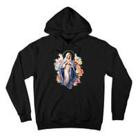 Blessed Mother Mary Mother Of Jesus Roses Our Lady Catholic Tall Hoodie