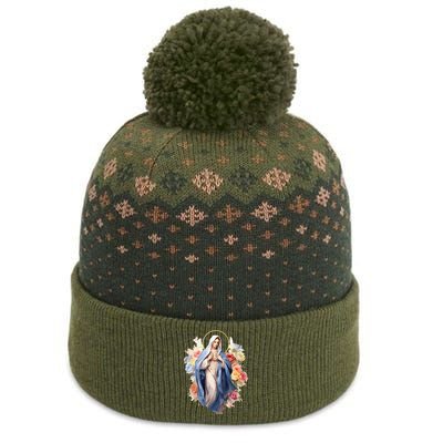 Blessed Mother Mary Mother Of Jesus Roses Our Lady Catholic The Baniff Cuffed Pom Beanie