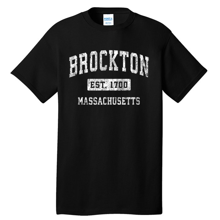 Brockton Massachusetts Ma Vintage Established Sports Tall T-Shirt