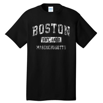 Boston Massachusetts Ma Vintage Established Sports Design Tall T-Shirt