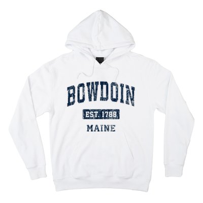 Bowdoin Maine Me Vintage Sports Established Hoodie