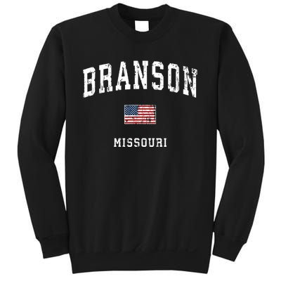 Branson Missouri Mo Vintage American Flag Sports Design Sweatshirt