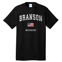 Branson Missouri Mo Vintage American Flag Sports Design Tall T-Shirt