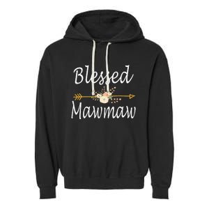 Blessed Mawmaw Mothers Day Gifts Garment-Dyed Fleece Hoodie