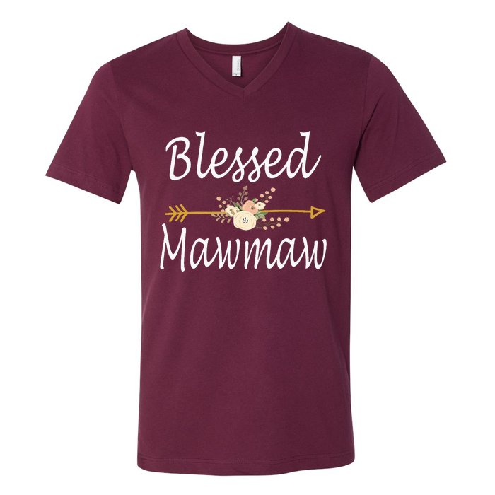 Blessed Mawmaw Mothers Day Gifts V-Neck T-Shirt