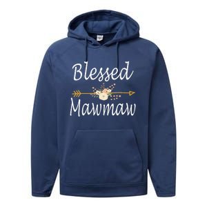 Blessed Mawmaw Mothers Day Gifts Performance Fleece Hoodie