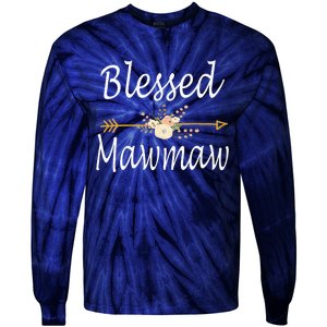 Blessed Mawmaw Mothers Day Gifts Tie-Dye Long Sleeve Shirt