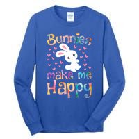 Bunnies Make Me Happy Bunny Rabbit Girls Pet Owner Mom Gift Tall Long Sleeve T-Shirt