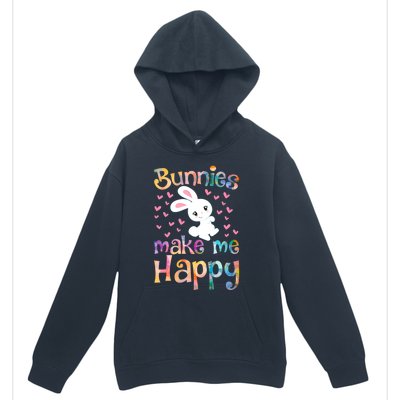 Bunnies Make Me Happy Bunny Rabbit Girls Pet Owner Mom Gift Urban Pullover Hoodie