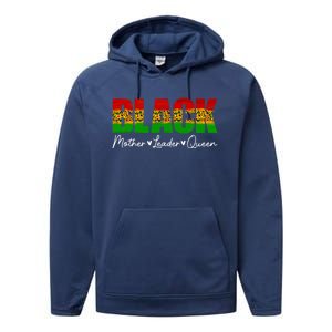 Black Mothers Matters Leader Queen Mommy Mother's Day Gift Performance Fleece Hoodie