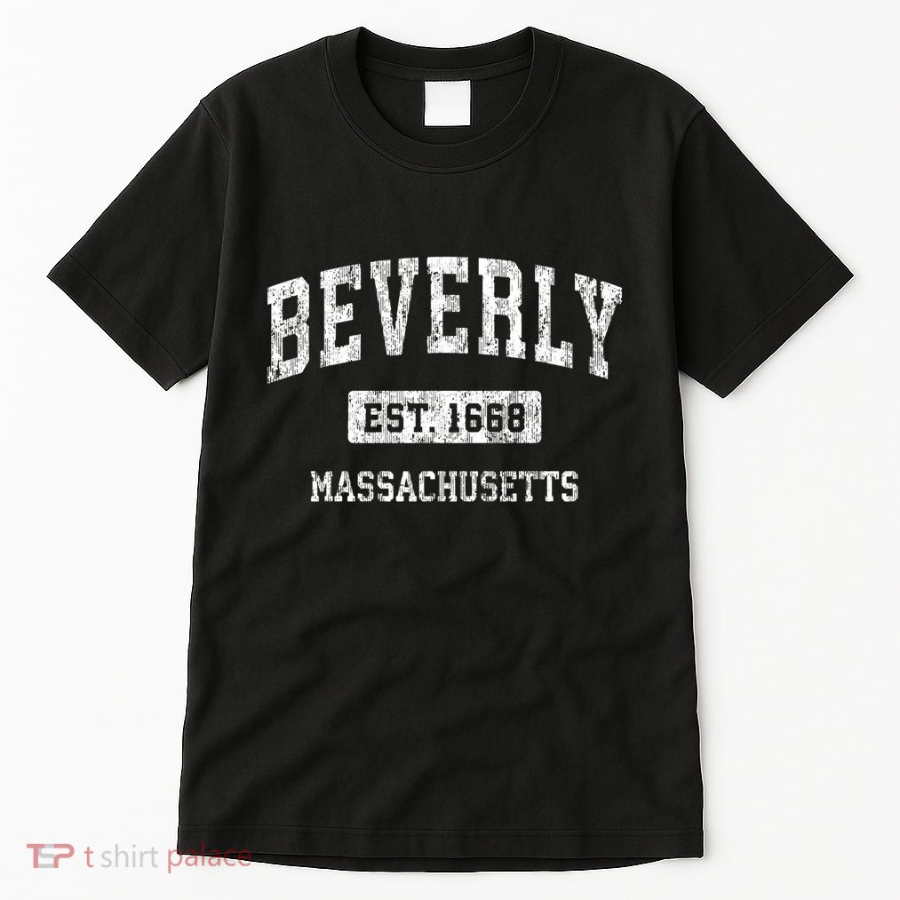 Beverly Massachusetts Ma Vintage Sports Established Tall T-Shirt