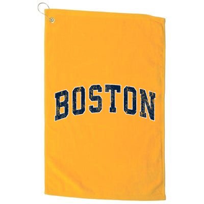 Boston Massachusetts Ma Vintage Athletic Sports Design Platinum Collection Golf Towel