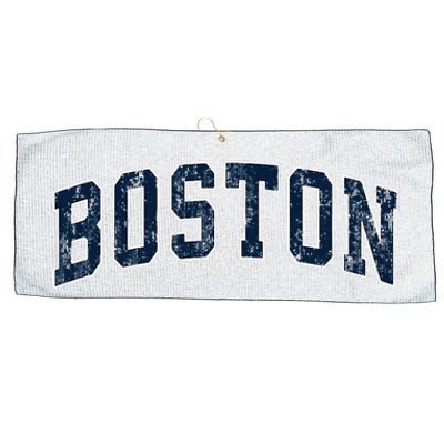 Boston Massachusetts Ma Vintage Athletic Sports Design Large Microfiber Waffle Golf Towel