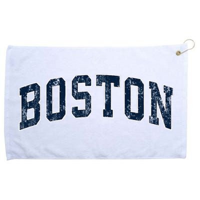 Boston Massachusetts Ma Vintage Athletic Sports Design Grommeted Golf Towel