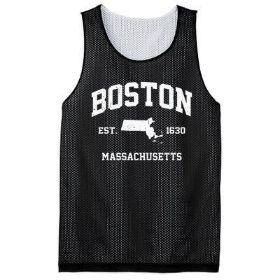 Boston Massachusetts MA Vintage State Athletic Style Mesh Reversible Basketball Jersey Tank