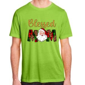 Blessed Mom Mama Santa Claus Funny Matching Family Christmas Gift Adult ChromaSoft Performance T-Shirt