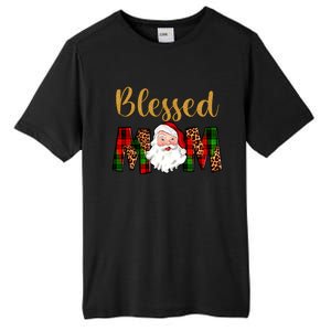 Blessed Mom Mama Santa Claus Funny Matching Family Christmas Gift Tall Fusion ChromaSoft Performance T-Shirt