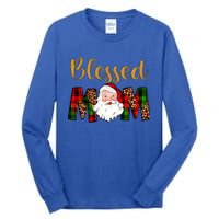 Blessed Mom Mama Santa Claus Funny Matching Family Christmas Gift Tall Long Sleeve T-Shirt