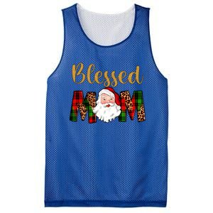 Blessed Mom Mama Santa Claus Funny Matching Family Christmas Gift Mesh Reversible Basketball Jersey Tank