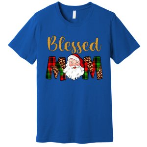 Blessed Mom Mama Santa Claus Funny Matching Family Christmas Gift Premium T-Shirt