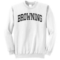 Browning Montana Mt Vintage Athletic Sports Design Long Sleeve T Sweatshirt