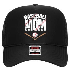 Baseball Mom mother day High Crown Mesh Back Trucker Hat