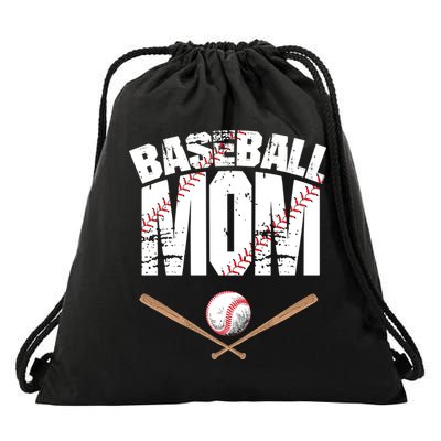 Baseball Mom mother day Drawstring Bag
