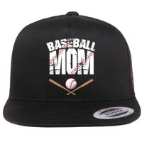 Baseball Mom mother day Flat Bill Trucker Hat