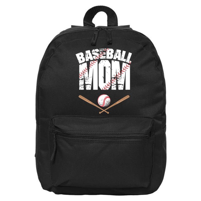 Baseball Mom mother day 16 in Basic Backpack