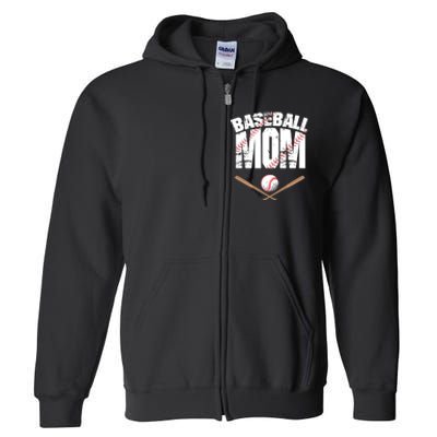 Baseball Mom mother day Full Zip Hoodie