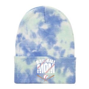 Baseball Mom mother day Tie Dye 12in Knit Beanie