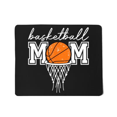 Basketball Mom Mother Leopard Basketball Hoop Net Game Day Mousepad