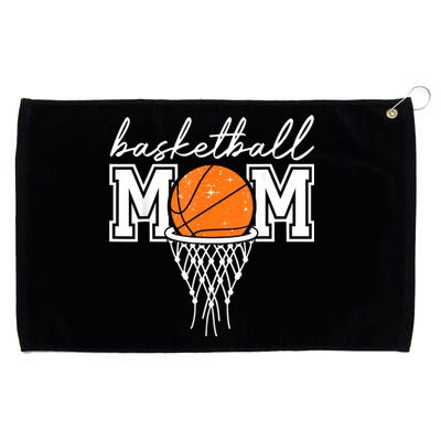 Basketball Mom Mother Leopard Basketball Hoop Net Game Day Grommeted Golf Towel