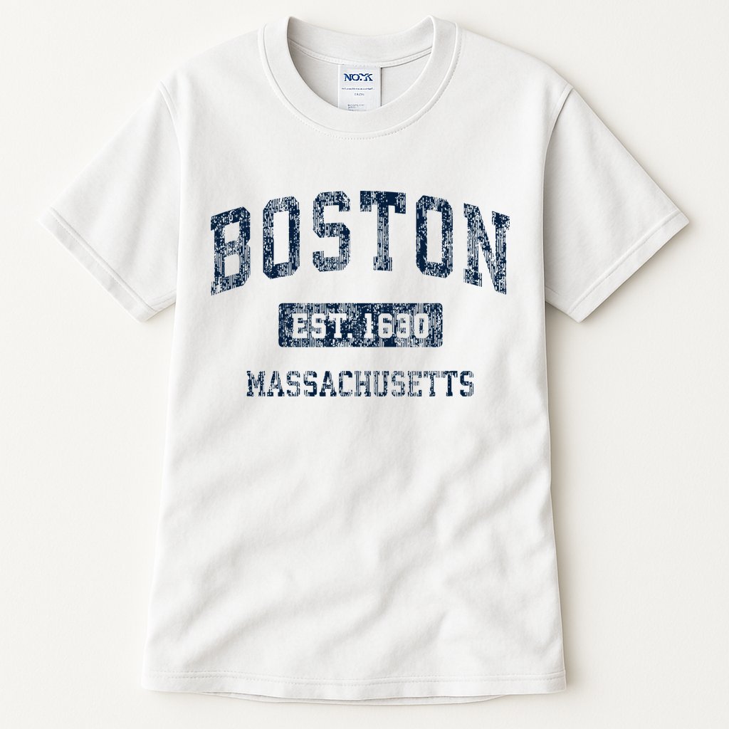 Boston Massachusetts Ma Vintage Sports Design Tall T-Shirt